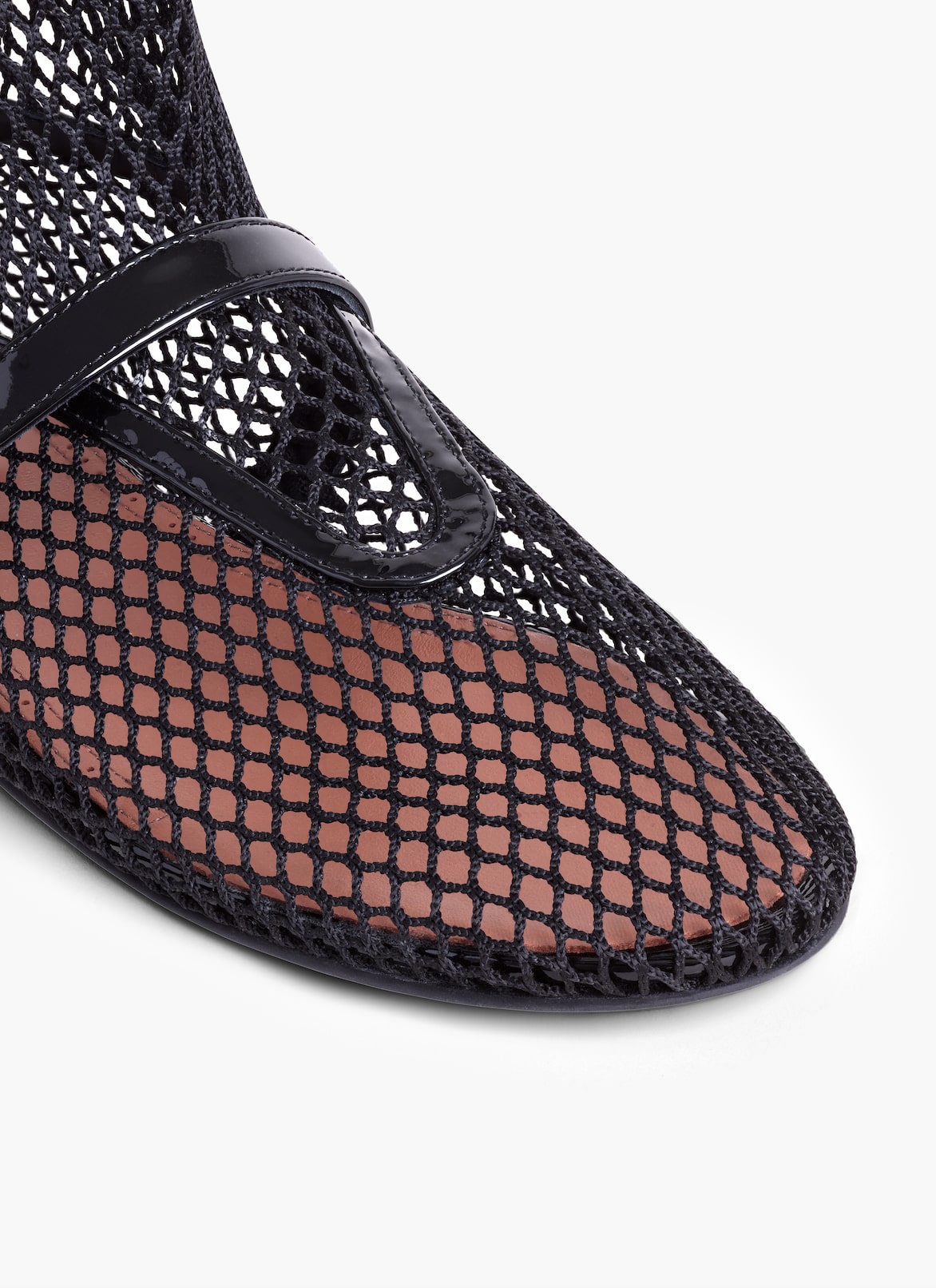 FISHNET HIGH BALLET FLATS ALAÏA BLACK FISHNET HIGH BALLET FLATS